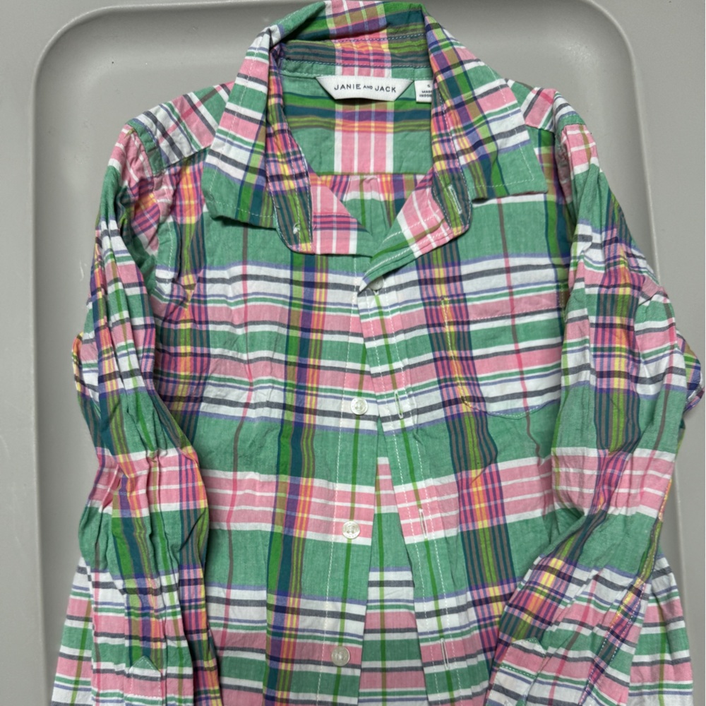 Janie and Jack Multicolor Plaid Shirt